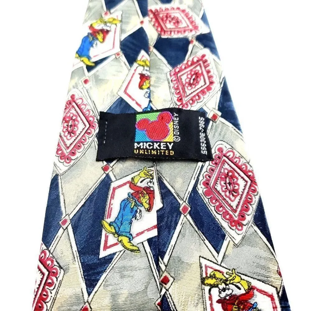 Mickey Unlimited Multi Colored Goofy Polyester Tie Woven Geometric Graphic‎